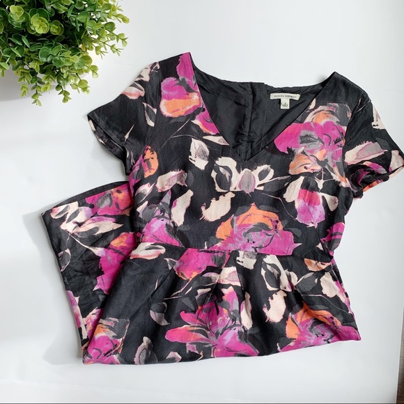 Banana Republic Dresses & Skirts - Banana Republic | Pink & Black Floral Dress sz 6